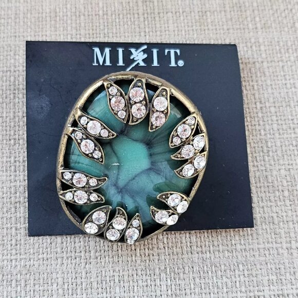 Mixit Women Ring Greex Faux Stone Statement Jewelry Ring Size Adjustable - Picture 5 of 10